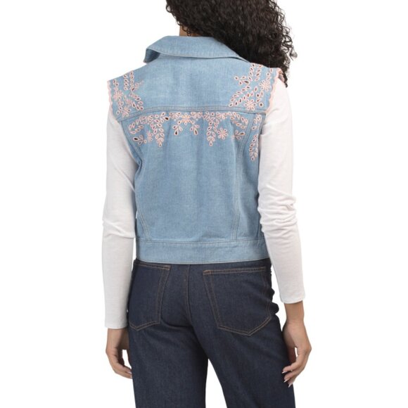 DRIFTWOOD JEANS Medium Wash Venus X Promise Denim Vest - Picture 2 of 2